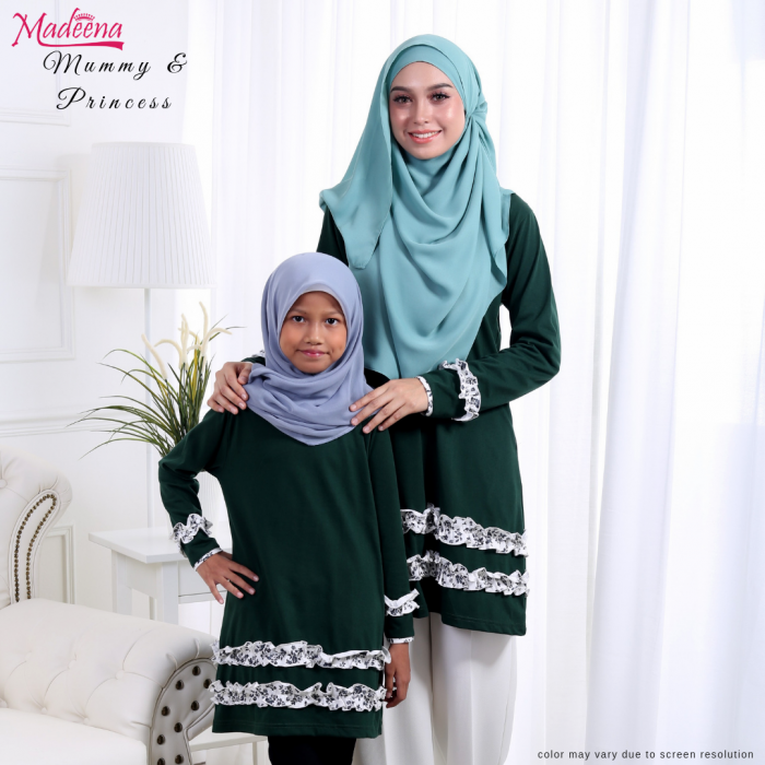  Baju  Muslimah  MED0089 Dark Green